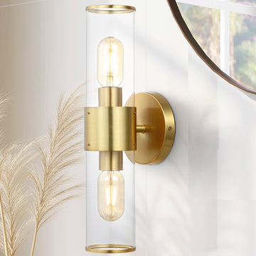 Quinn 15.5" Mid-Century Modern Iron/Acrylic LED Sconce - JONATHAN Y